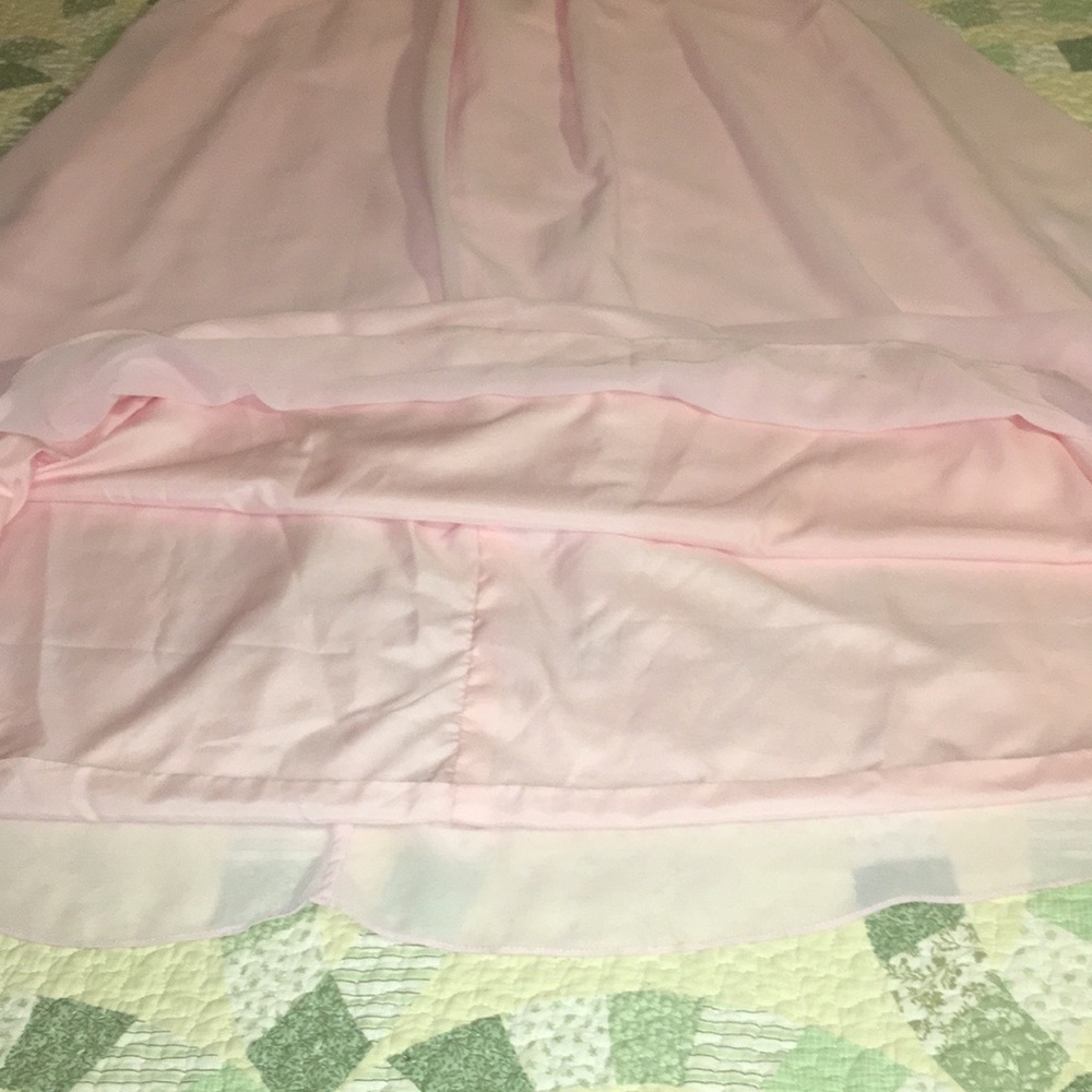 JJ’S House 0 Jr Long Pink CHIFFON Boned Bustier A-line Formal EUC 💎 - Picture 9 of 16